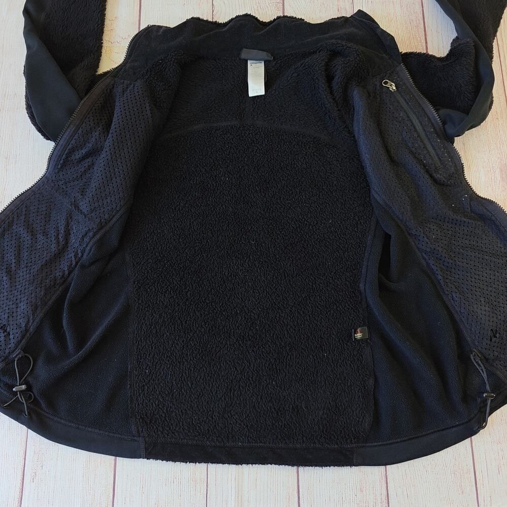 W's Patagonia R series black fleece zip jacket sz M - Picture 7 of 12